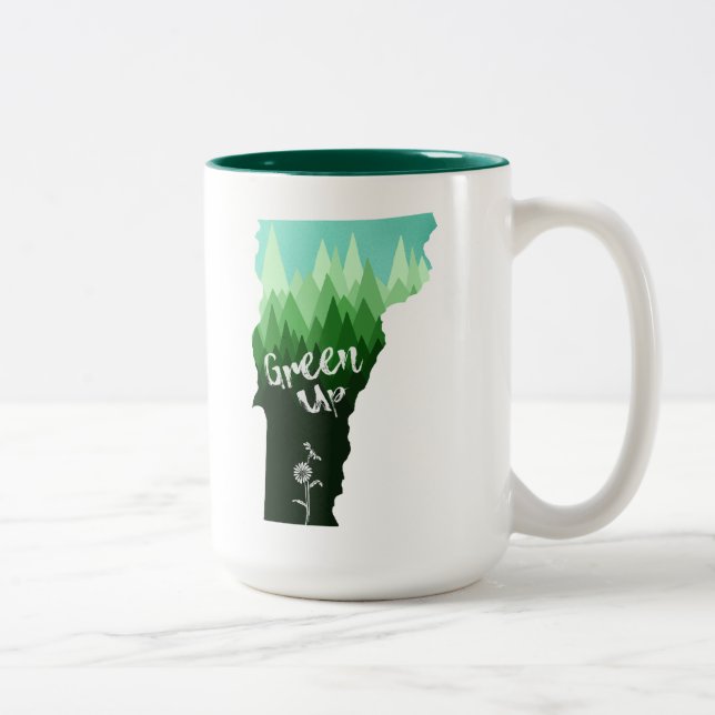 Caneca De Café Em Dois Tons Vermont Verde (Direita)
