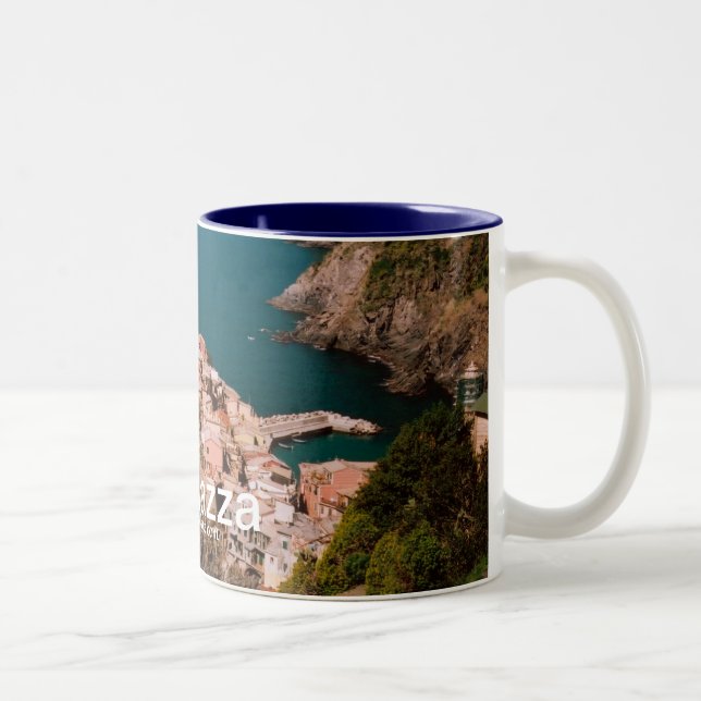 Caneca De Café Em Dois Tons Vernazza Panorâmica Ver Mug (Direita)
