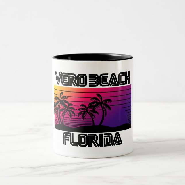 Caneca De Café Em Dois Tons Vero Beach Flórida (Centro)