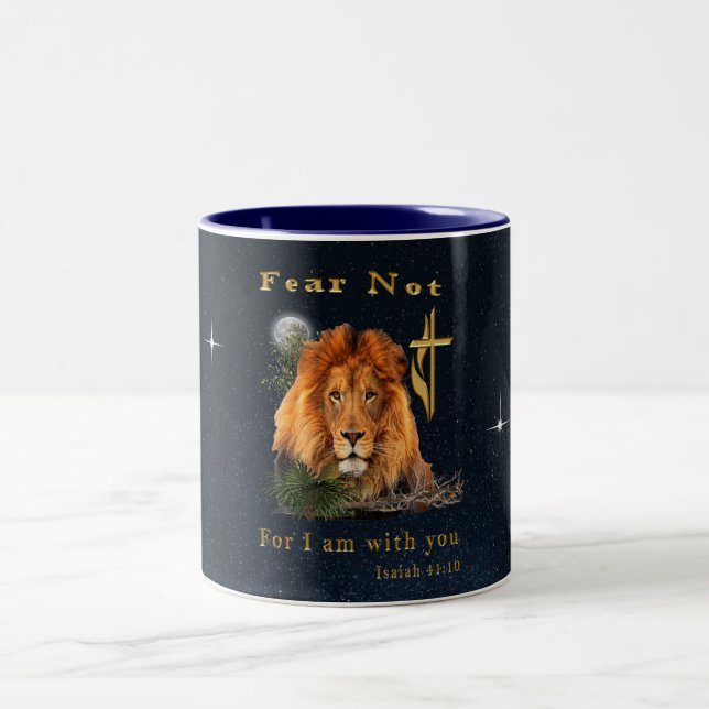 Caneca De Café Em Dois Tons versículo bíblico (Centro)