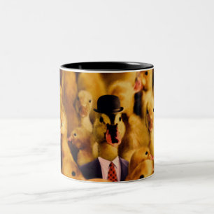 Caneca De Café Em Dois Tons Vestido para o pato do sucesso