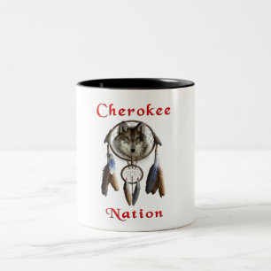 Caneca De Café Em Dois Tons Vestuário da Nação Cherokee