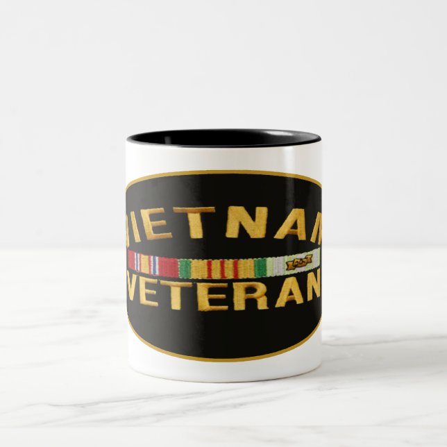 Caneca De Café Em Dois Tons Veterano de Vietnam (Centro)
