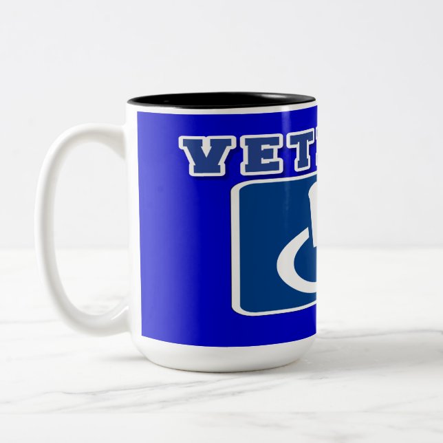Caneca De Café Em Dois Tons Veterano deficiente (Esquerda)