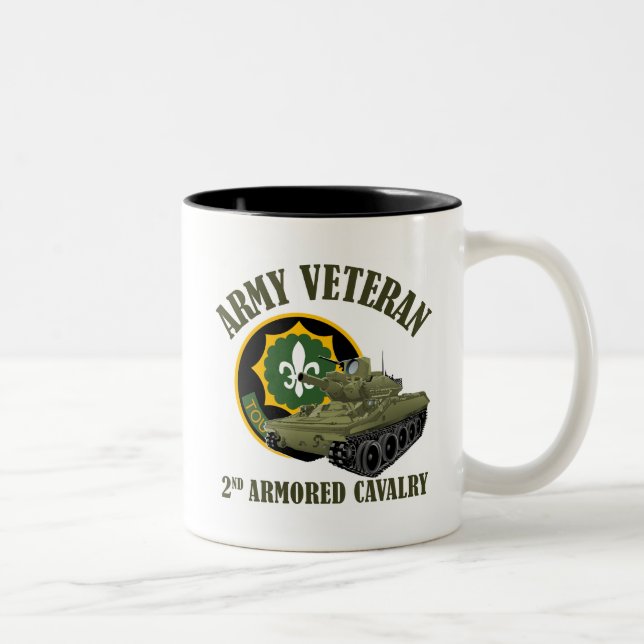 Caneca De Café Em Dois Tons Veterano do Exército - segundo ACR M551 (Direita)