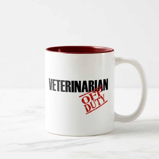CANECA DE CAFÉ EM DOIS TONS VETERINÁRIO FORA DE SERVIÇO (Direita)