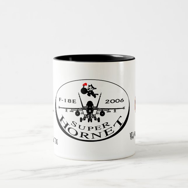 CANECA DE CAFÉ EM DOIS TONS VFA-31   - F-18E. (Centro)