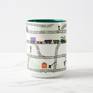 Caneca De Café Em Dois Tons Via férrea