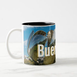 Caneca De Café Em Dois Tons Viagem Cênica Buenos Aires Argentina