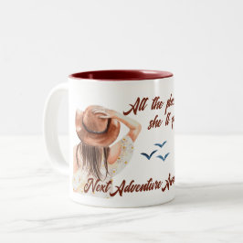 Caneca De Café Em Dois Tons Viagem de aposentadoria - Mulher do Partido Temido