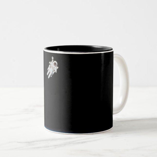 Caneca De Café Em Dois Tons Viagem de espaço (Frente Esquerda)