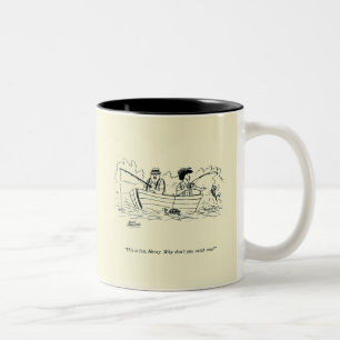 Caneca De Café Em Dois Tons Viagem de Pesca