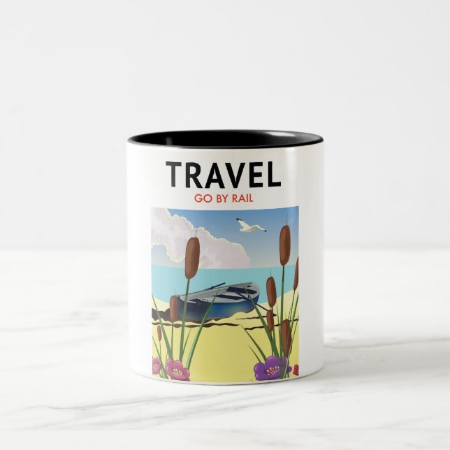 Caneca De Café Em Dois Tons Viagem de trem (Centro)