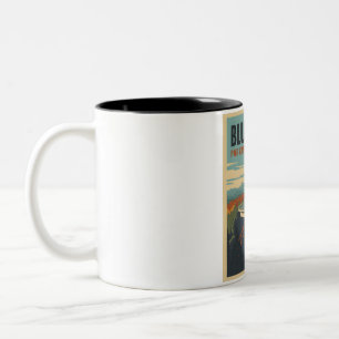 Caneca De Café Em Dois Tons Viagem do Parque Nacional de Ridge Azul