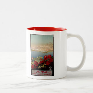 Caneca De Café Em Dois Tons Viagem italiano de Maggiore do lago romântico