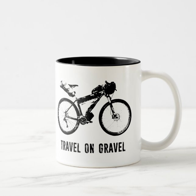 Caneca De Café Em Dois Tons Viagem no Gravel Bikepacking (Direita)