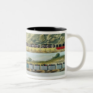Caneca De Café Em Dois Tons Viagem no Liverpool e no Manchester