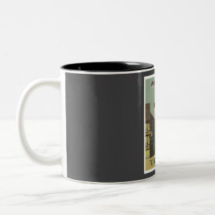 Caneca De Café Em Dois Tons Viagens vintage da Alemanha