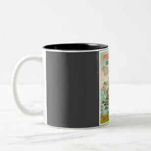 Caneca De Café Em Dois Tons Viagens vintage do Japão