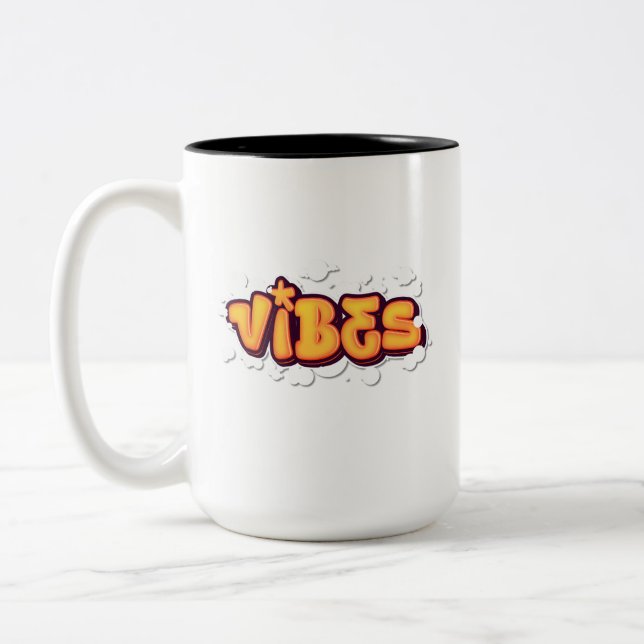 Caneca De Café Em Dois Tons Vibes  (Esquerda)