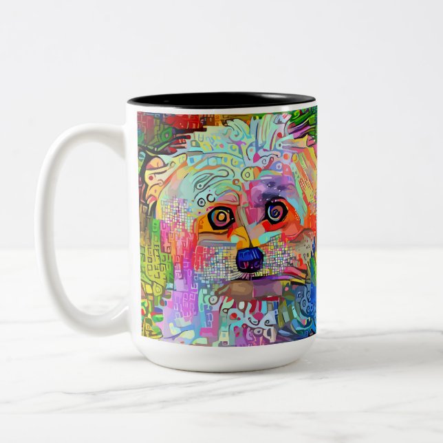 Caneca De Café Em Dois Tons Vibes em Paw-sitive (Esquerda)