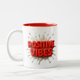 Caneca De Café Em Dois Tons Vibes Positivas