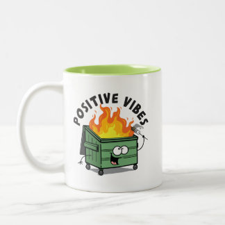 Caneca De Café Em Dois Tons Vibes Positivos