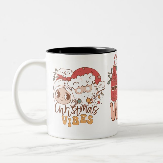 Caneca De Café Em Dois Tons Víblias de Natal (Esquerda)