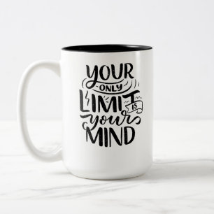 Caneca De Café Em Dois Tons Víblias Positivas - O teu único limite é a tua men