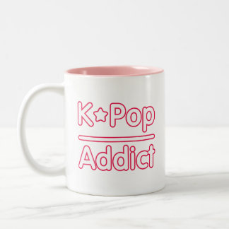 Caneca De Café Em Dois Tons Viciado em Kpop