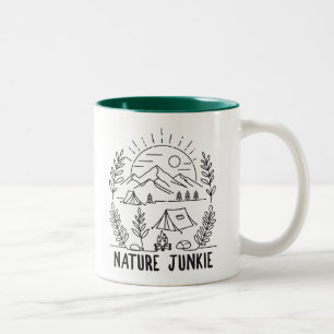 Caneca De Café Em Dois Tons Viciado em Natureza