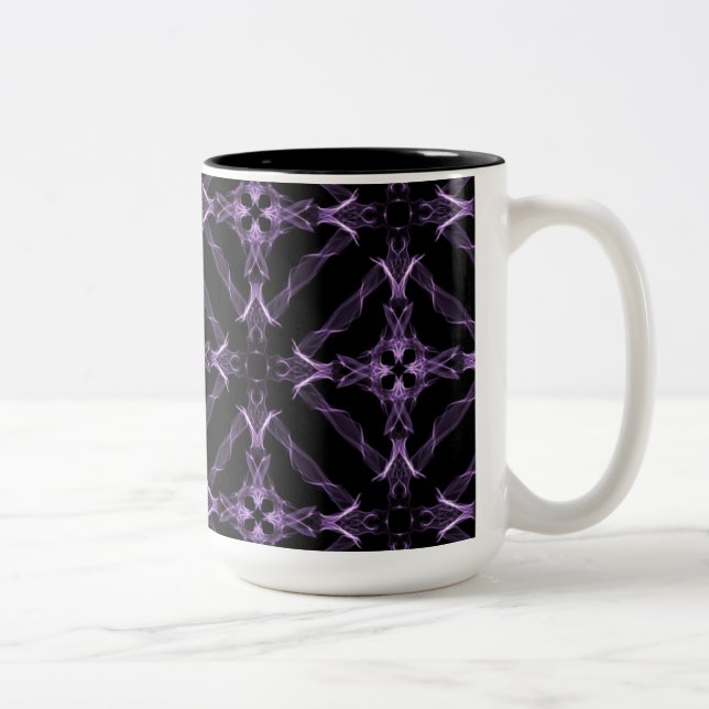 Caneca De Café Em Dois Tons Victorian roxo gótico (Direita)