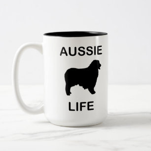 Caneca De Café Em Dois Tons vida aussiana de pastor australiano