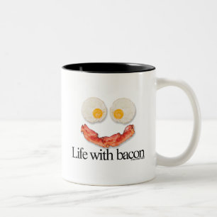 Caneca De Café Em Dois Tons Vida com bacon