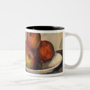 Caneca De Café Em Dois Tons Vida de Paul Cezanne   ainda com maçãs, c.1890