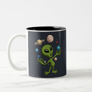 Caneca De Café Em Dois Tons Vida encontrada alienígena