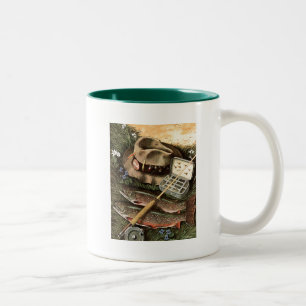 Caneca De Café Em Dois Tons Vida Estática de Pesca
