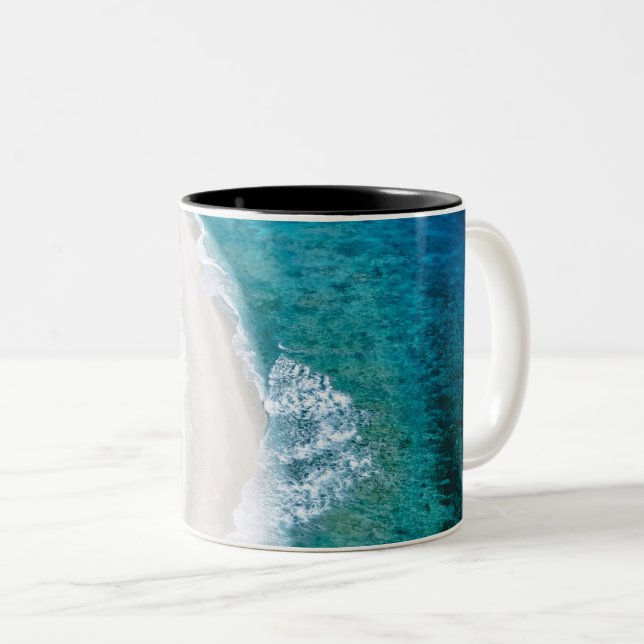 Caneca De Café Em Dois Tons Vida marinha (Frente Esquerda)