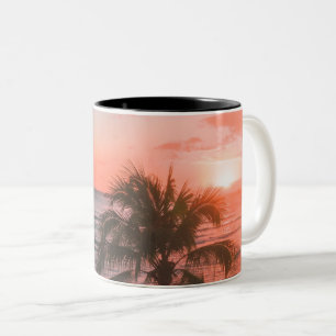 Caneca De Café Em Dois Tons Vida no Mar bonito