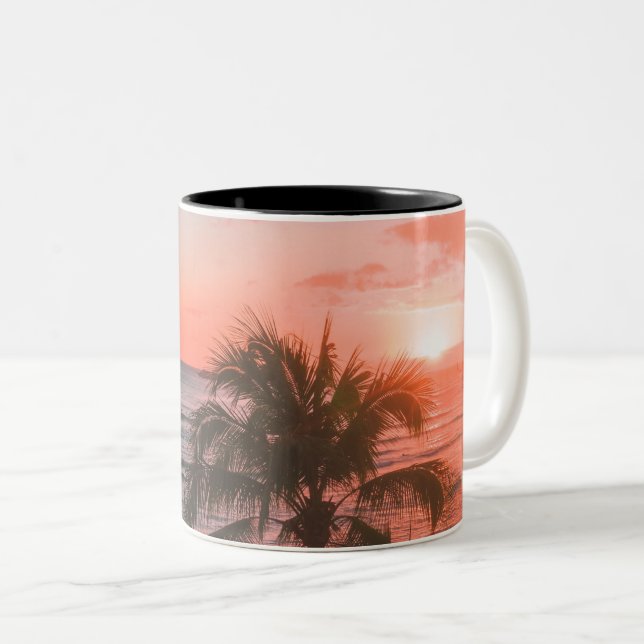 Caneca De Café Em Dois Tons Vida no Mar bonito (Frente Esquerda)