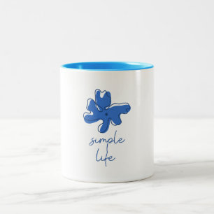 Caneca De Café Em Dois Tons Vida Simples Minimalismo