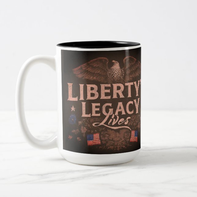 Caneca De Café Em Dois Tons Vidas Legadas da Liberdade (Esquerda)