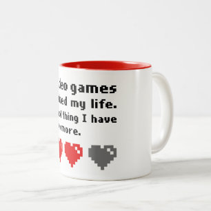 Caneca De Café Em Dois Tons Videos games arruinaram minha vida