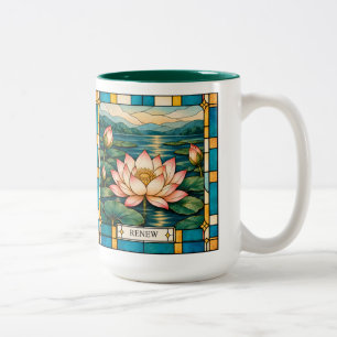 Caneca De Café Em Dois Tons Vidro Manchado Renovado