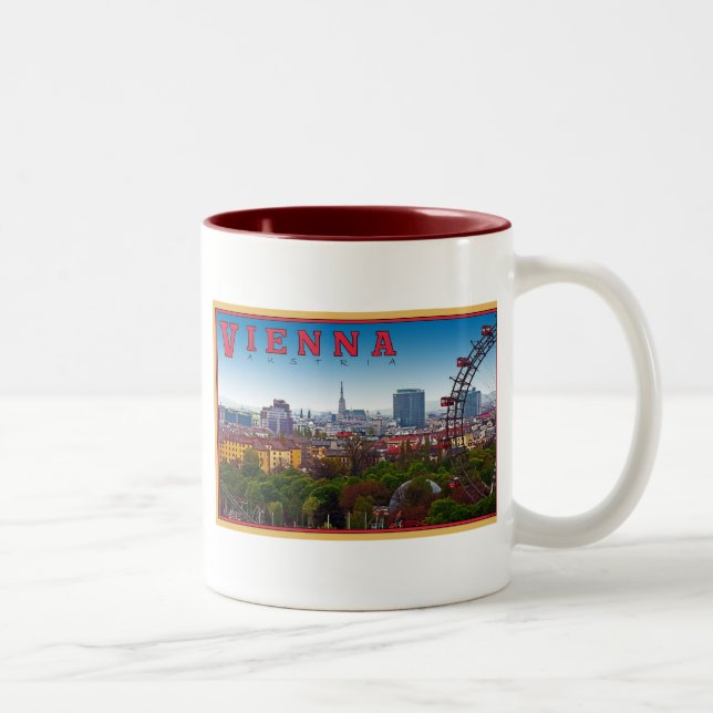 Caneca De Café Em Dois Tons Viena - arquitectura da cidade (Direita)