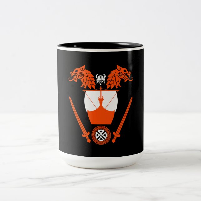 Caneca De Café Em Dois Tons Viking Norsêmen (Centro)