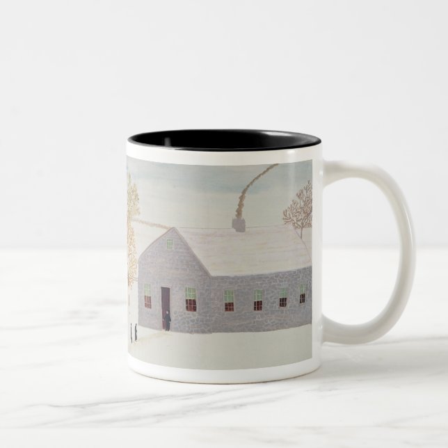Caneca De Café Em Dois Tons Vila de Amish (Direita)