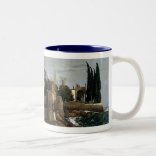 Caneca De Café Em Dois Tons Villa By Sea by Arnold Bocklin, Symbolism Art