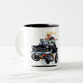 Caneca De Café Em Dois Tons Vince Crains High Octane Art, 1955 Chevy gasser