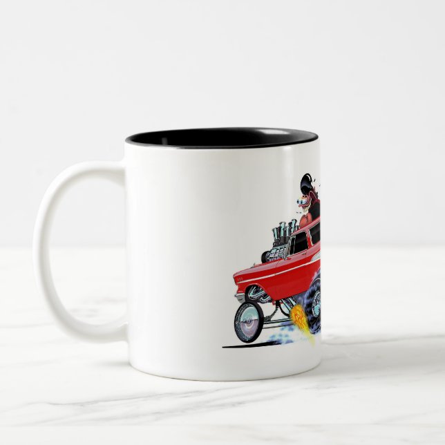 Caneca De Café Em Dois Tons Vince Crains High Octane Art, 1957 Chevy NOMAD (Esquerda)